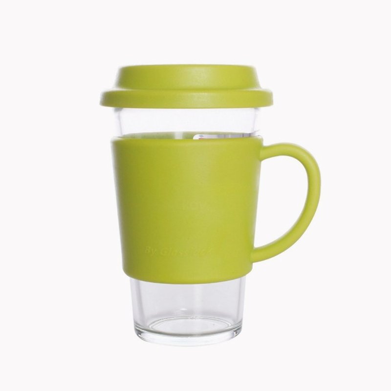 380cc【韩国Glasslock马克杯】(8色) 办公室环保随手杯 强化玻璃刻字耐热可泡茶喝热可可咖啡 定制化 - 咖啡杯/马克杯 - 玻璃 绿色