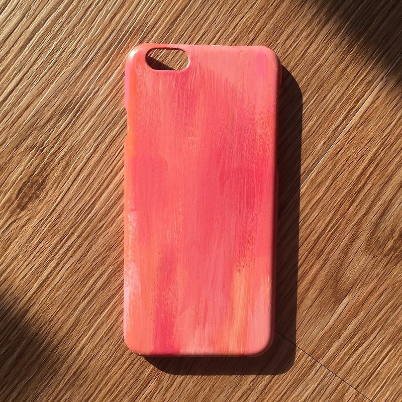 手绘手机壳smartphone case,水水蜜桃 peach,手绘Hand-painted - 手机壳/手机套 - 颜料 粉红色