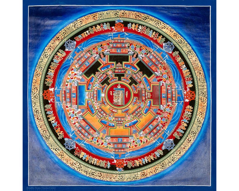 时轮曼荼罗 – 宇宙和谐与永恒智慧 - A58336 - 墙贴/壁贴 - 其他材质 多色