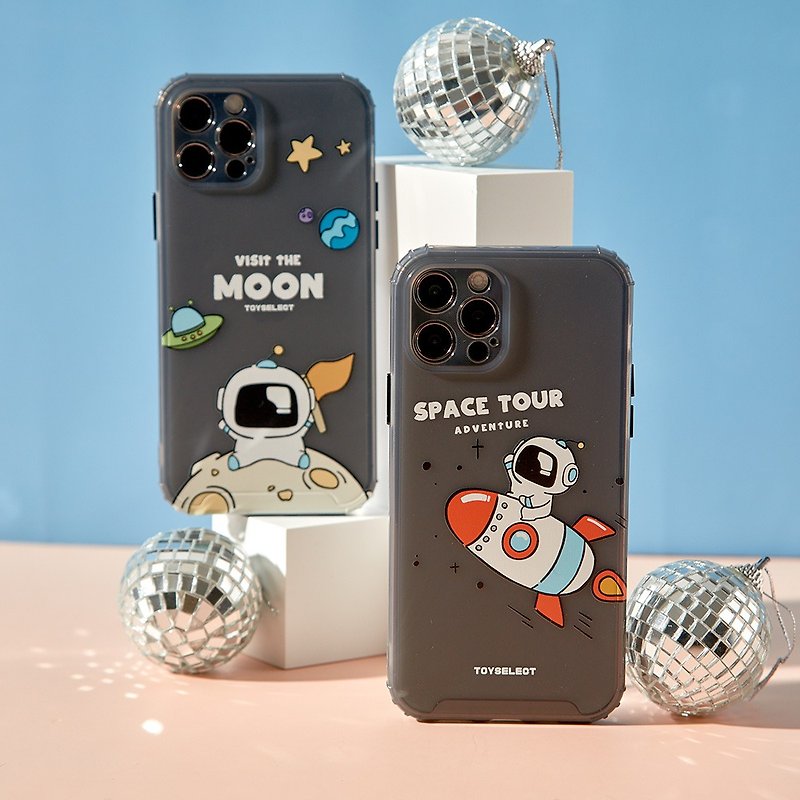太空宝宝旅行系列雾面防摔iPhone手机壳 - 手机壳/手机套 - 塑料 黑色