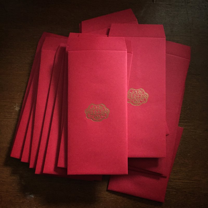 红包袋/长命富贵童围涎/5入 - 红包/春联 - 纸 红色