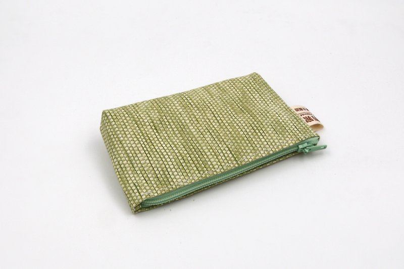 【纸布家】零钱包 草绿 纸线编织 - 零钱包 - 纸 绿色