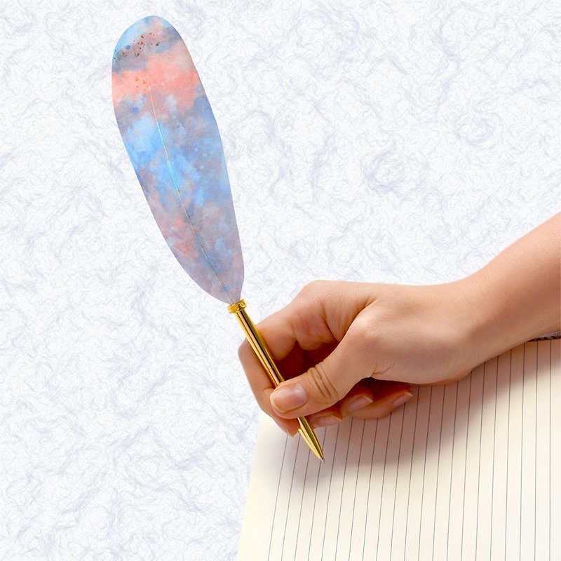 日本Quill Pen 羽毛原子笔 WaterColor水墨系列 W04 羽毛笔 - 圆珠笔/中性笔 - 其他材质 紫色