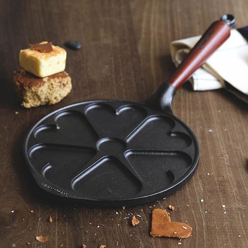 瑞典SKEPPSHULT 铸铁爱心松饼煎锅 - 厨房用具 - 其他金属 黑色