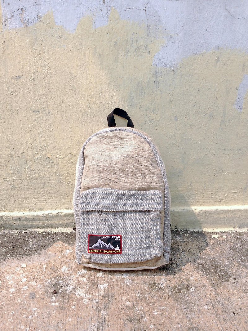 EARTH.er │大麻布学生背包限量版 (蓝色) ● Hemp School Backpack Limited Edition (Blue)│ :: 香港原创设计品牌 :: - 后背包/双肩包 - 棉．麻 蓝色