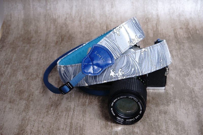 海波浪减压相机背带4.0 - 相机 - 棉．麻 蓝色
