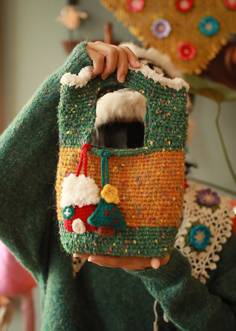 秋天的童话小屋#圣诞节礼物 良本手作纯手工秋天的房子包包手提包 - 手提包/手提袋 - 棉．麻 
