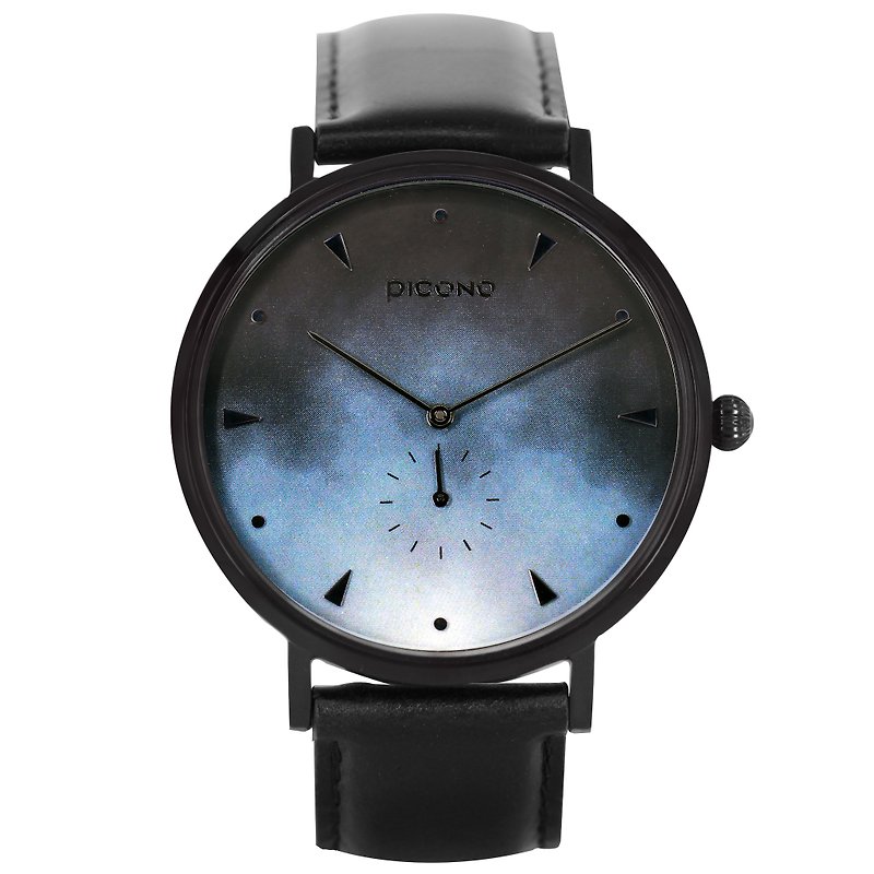 【PICONO】A week 系列 渲染简约黑色真皮表带手表  / AW-7603 - 男表/中性表 - 不锈钢 绿色