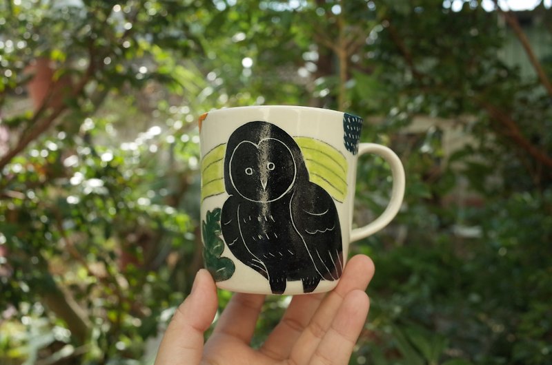 爱台湾草鸮马克杯 - 杯子 - 瓷 白色