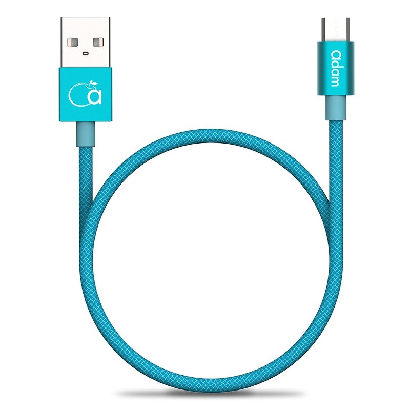 【Micro USB - USB】金属编织传输线 120cm 蓝4714781443708 - 充电宝/传输线 - 其他金属 蓝色
