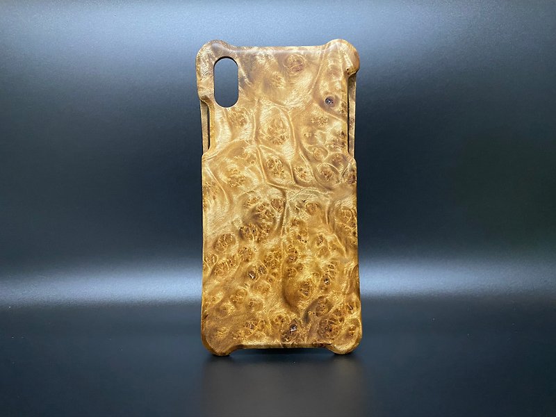 iPhone X系列 缅甸黄金樟树瘤木壳(满瘤) - 手机壳/手机套 - 木头 黄色