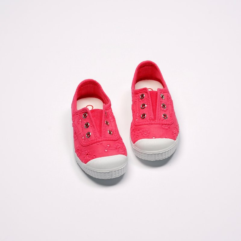 西班牙国民帆布鞋 CIENTA 70998 67 桃红色 提花布料 童鞋 - 童装鞋 - 棉．麻 红色