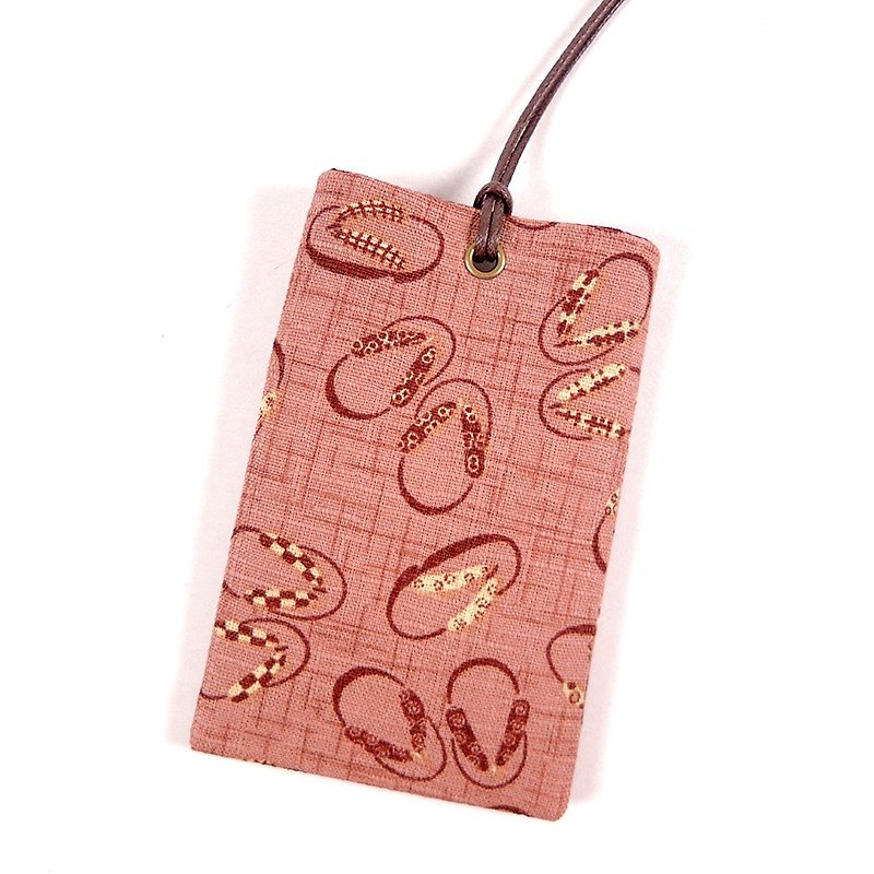 悠游卡 证件套 名片卡套  卡袋-日式和风鞋 - 名片夹/名片盒 - 棉．麻 粉红色