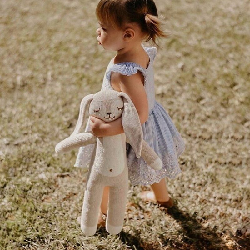 美国 Blabla Kids | 纯棉针织娃娃(大只) - 卡其兔子 1-04-061 - 玩具/玩偶 - 棉．麻 卡其色