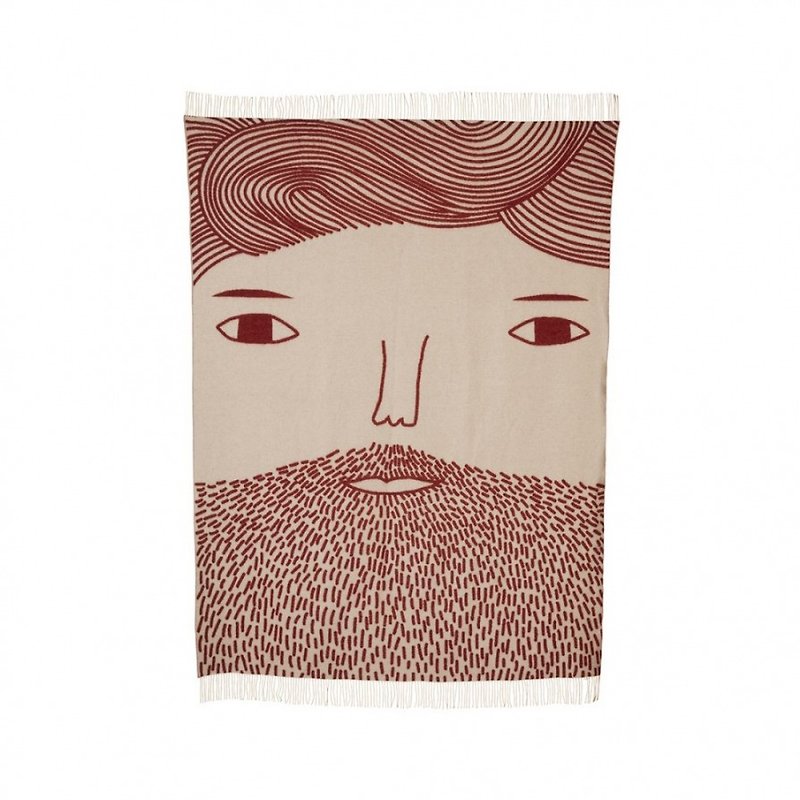 Beardy Man 织毯 | Donna Wilson - 被子/毛毯 - 羊毛 卡其色