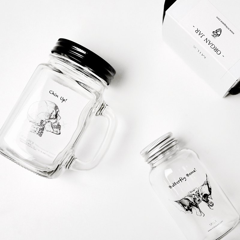 头骨罐+小瓶 - 茶具/茶杯 - 玻璃 透明