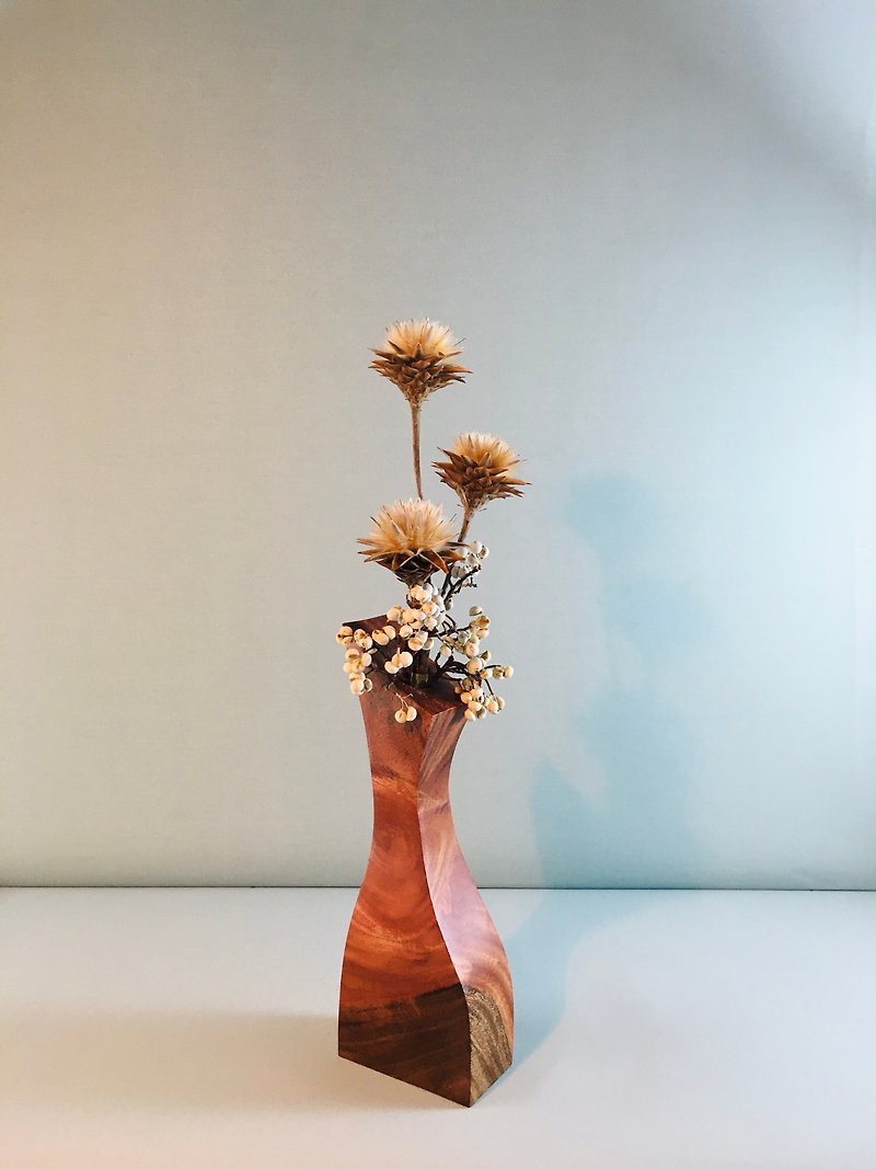 Light Forest  星谷-极简木质花器 桃花心木 女王款 圣诞礼物 - 花瓶/陶器 - 木头 