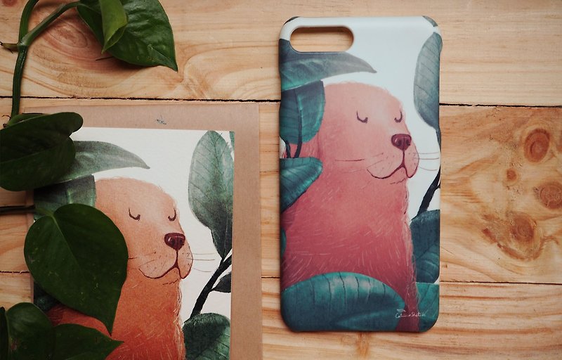 iphone case print high quality with dog leaf - 手机壳/手机套 - 塑料 咖啡色