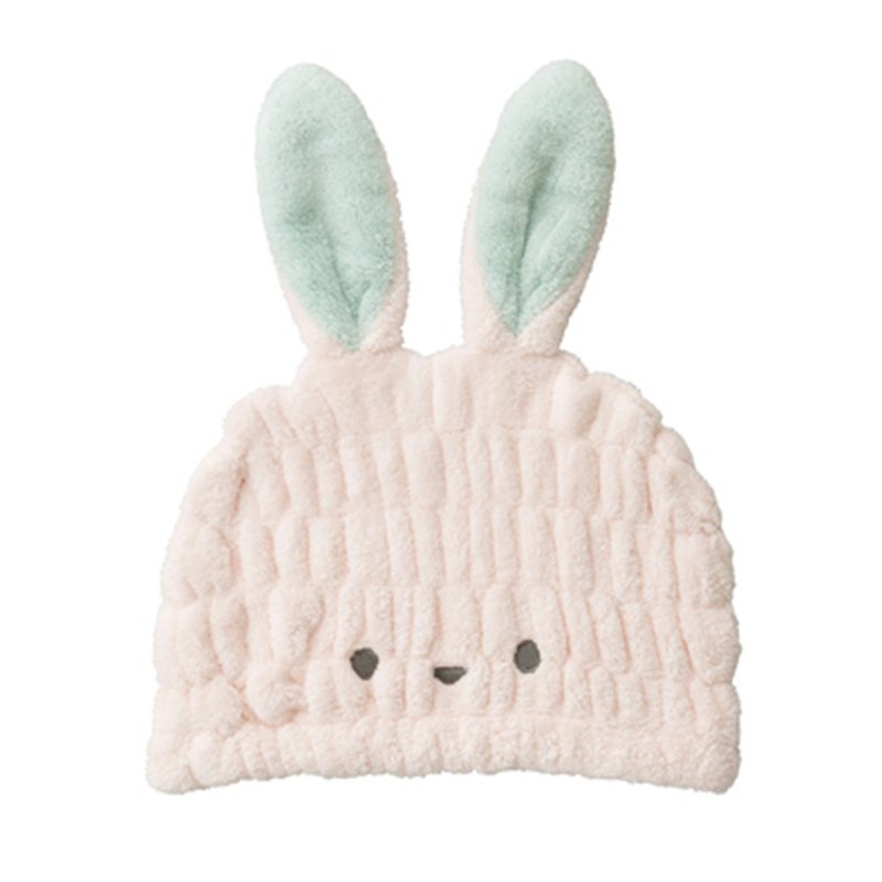 CB Japan 动物造型超细纤维浴帽 小白兔 - 毛巾浴巾 - 聚酯纤维 粉红色
