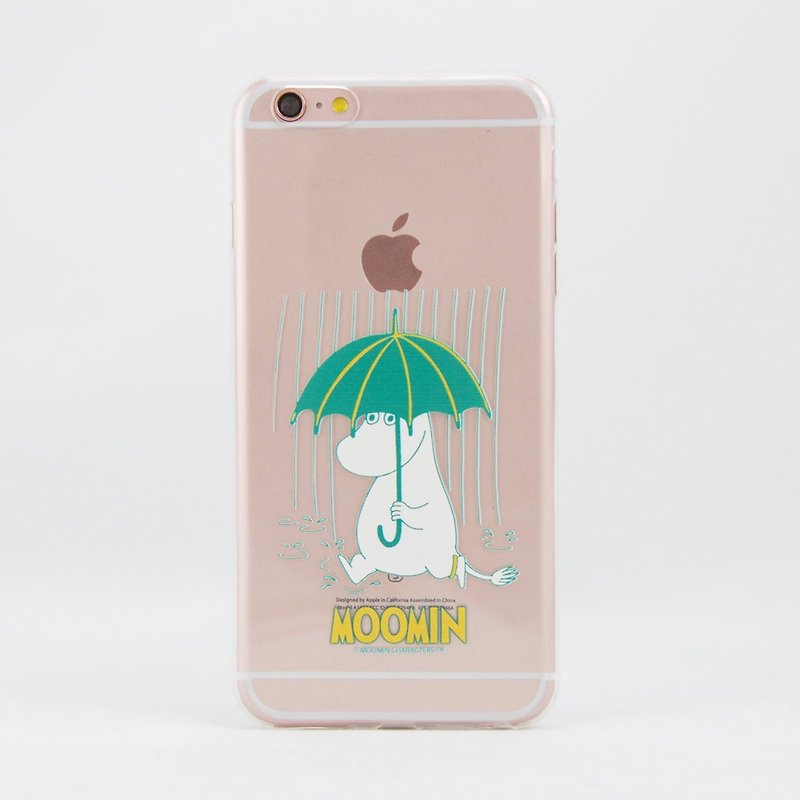 Moomin授权-噜噜米雨中散步 透明防撞空压手机壳 - 手机壳/手机套 - 硅胶 透明