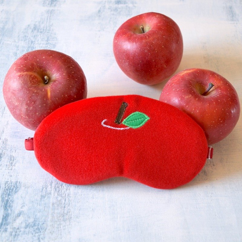 红苹果 眼罩/旅游/睡眠/春节/ - 眼罩 - 棉．麻 红色