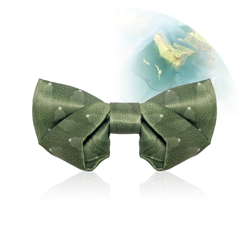 Style F0099 小幻圆点-草绿 印花 婚礼 宴会 兄弟领结 - 领带/领带夹 - 聚酯纤维 绿色