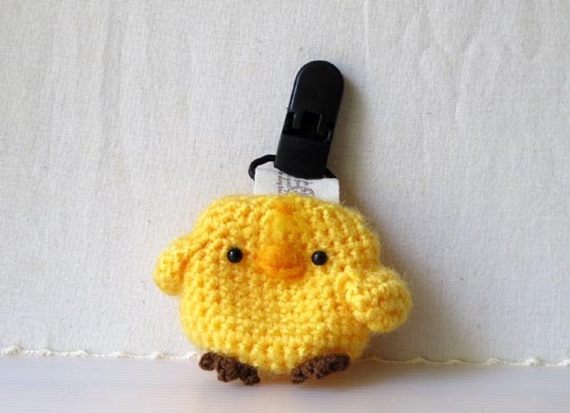 可爱小鸭子毛线娃零钱包/平安福袋 - 零钱包 - 其他材质 黄色