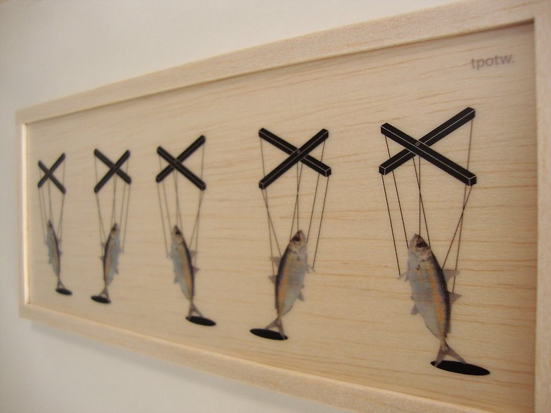 fish marionette - 墙贴/壁贴 - 木头 