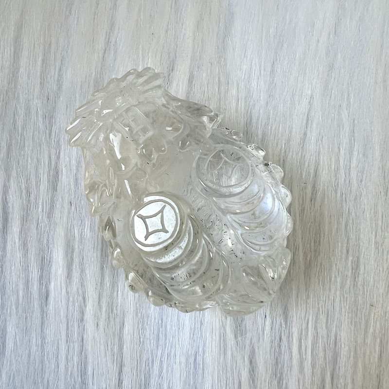 背钱白水晶龙龟 | 水晶 | 水晶龙龟 | 水晶摆件 - 摆饰 - 水晶 透明