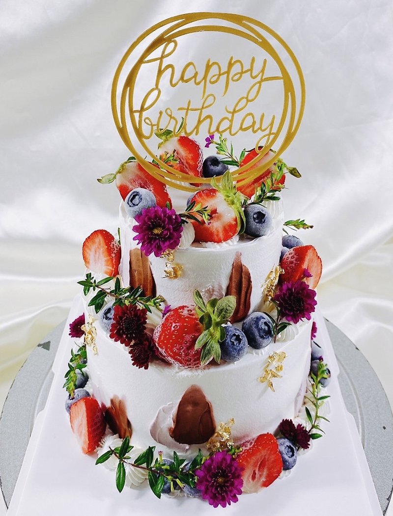 花语  生日蛋糕 定制蛋糕 周年 婚礼小物 4+6寸 限台南面交 - 蛋糕/甜点 - 新鲜食材 红色