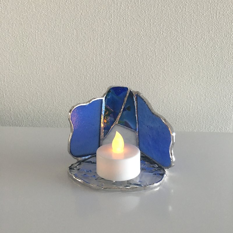 LEDライトホルダー  キャンドルナイト ブルー ガラス Bay View - 蜡烛/烛台 - 玻璃 蓝色