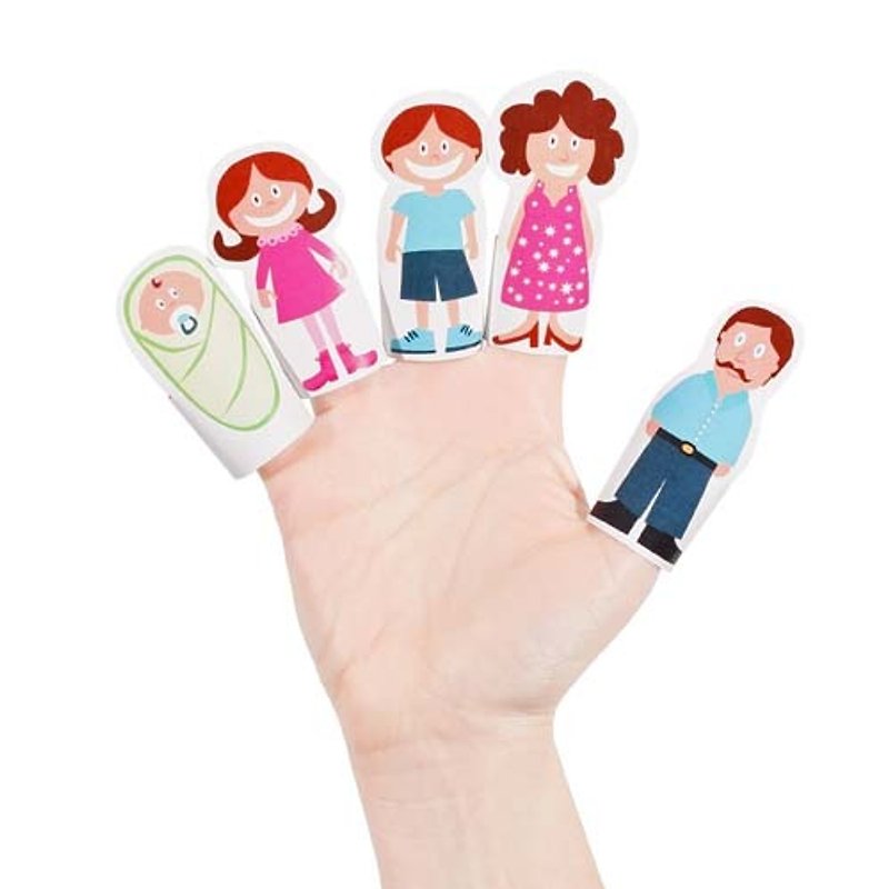 【pukaca手作益智玩具】手指玩偶系列 - 亲爱家人 - 玩具/玩偶 - 纸 多色