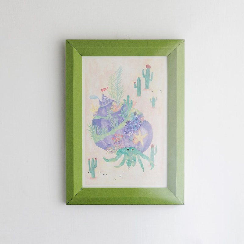 寄居蟹 Hermit Crabs - 墙贴/壁贴 - 纸 绿色