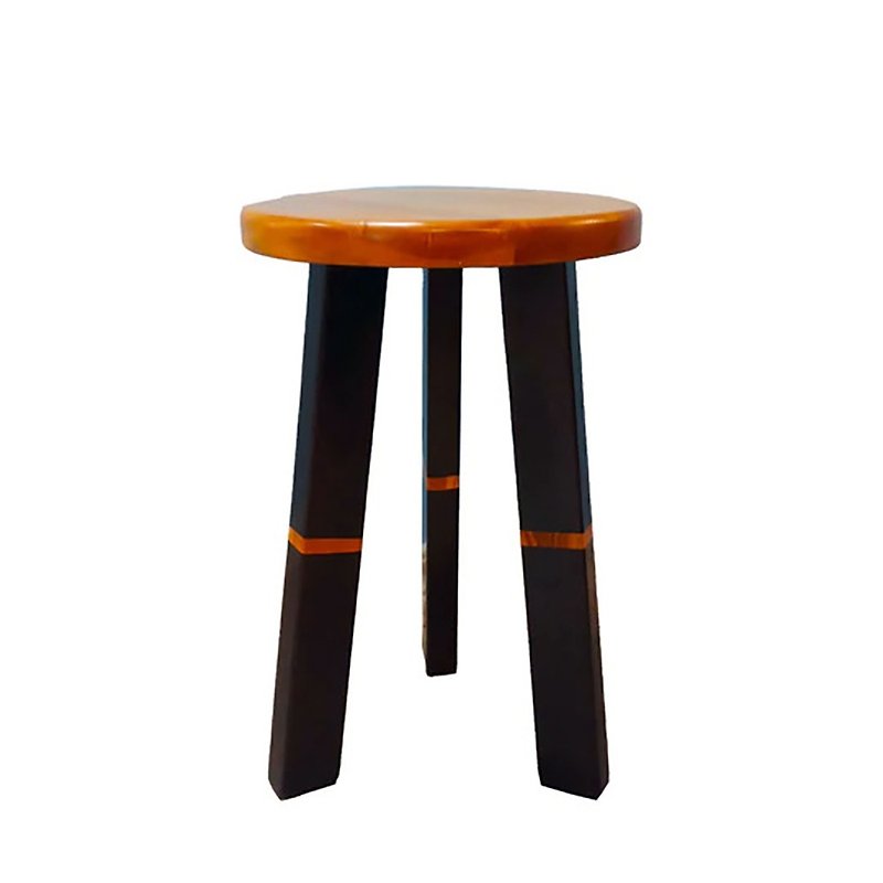 柚木三脚圆凳 - 椅子/沙发 - 木头 