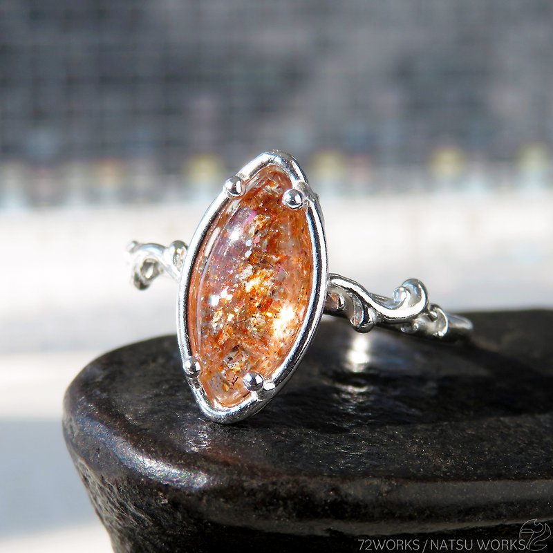 サンストーン リング / Sunstone Ring () - 戒指 - 宝石 橘色