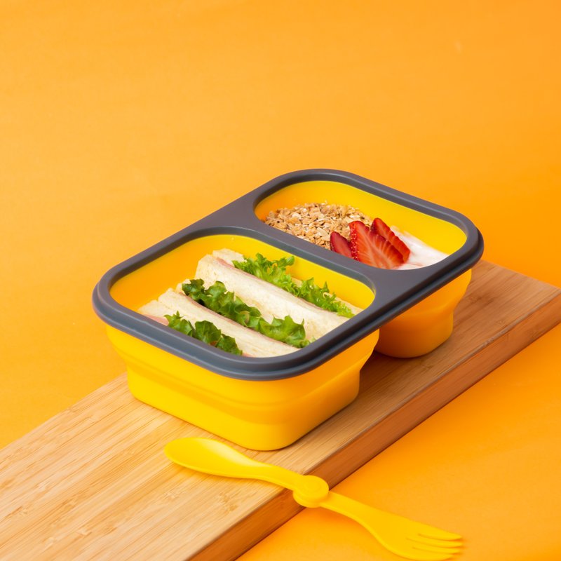 Yellow Lemon Silicone Lunch Box - 便当盒/饭盒 - 硅胶 黄色