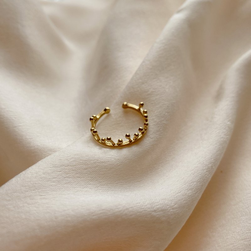 小水滴-黄铜戒指 - 戒指 - 铜/黄铜 金色