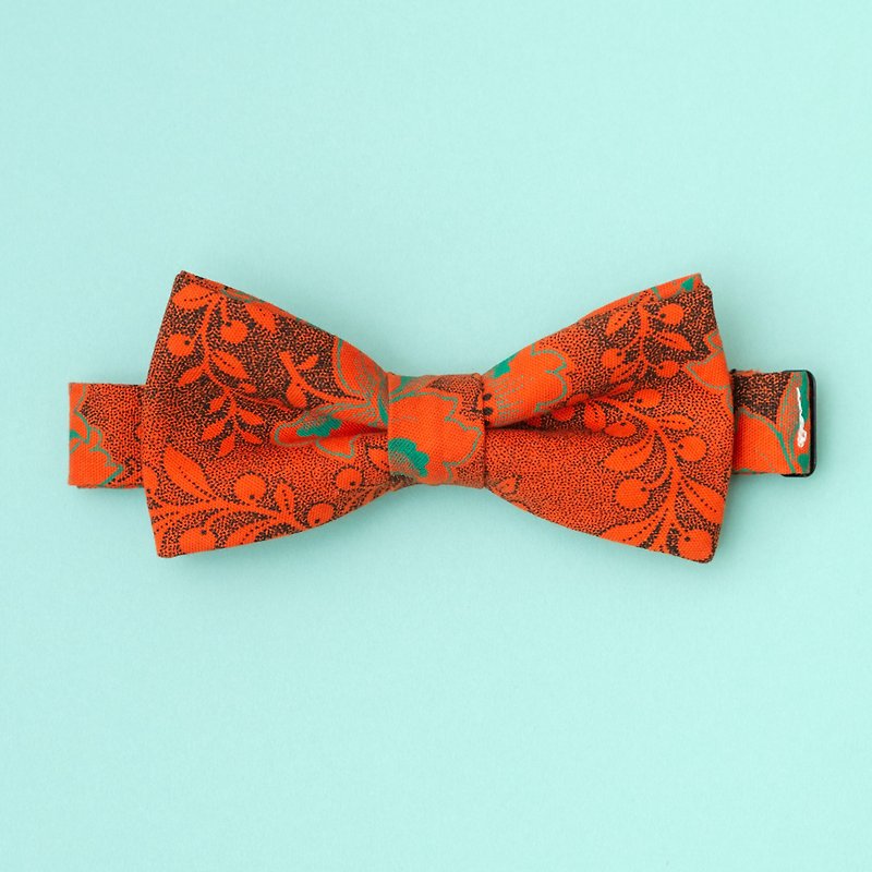 アフリカンファブリック蝶ネクタイ - 领带/领带夹 - 棉．麻 橘色