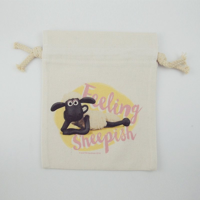 笑笑羊正版授权(Shaun The Sheep) - 束口袋(小)：【ＺＺ羊】 - 其他 - 棉．麻 橘色