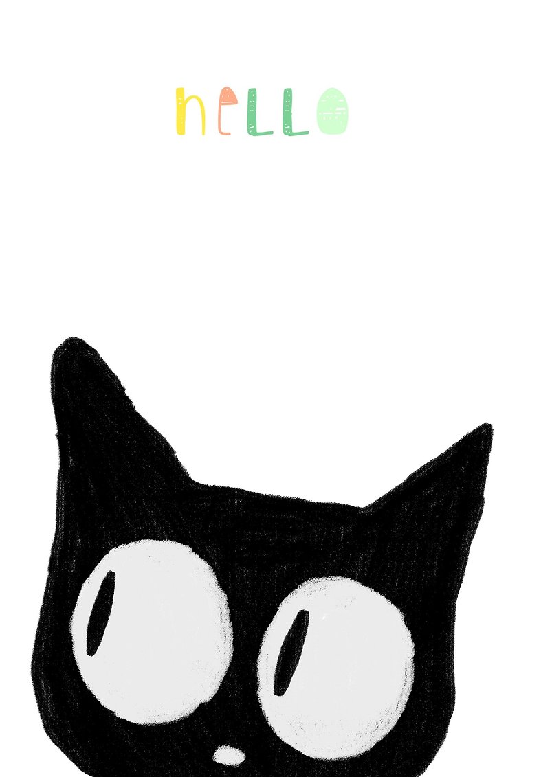 澳洲Suki McMaster 插画原作 － 我的黑猫 - 墙贴/壁贴 - 纸 多色