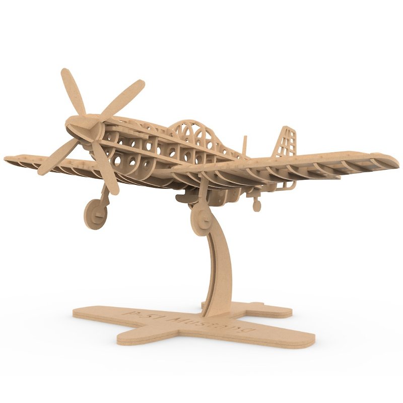 P-51 Mustang 野马 (1944) - 飞行骨架结构木模型 (1/32) - 其他 - 木头 