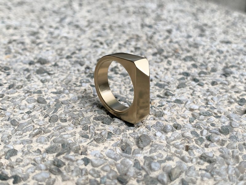 几何铜戒指-Bar Ring - 戒指 - 铜/黄铜 
