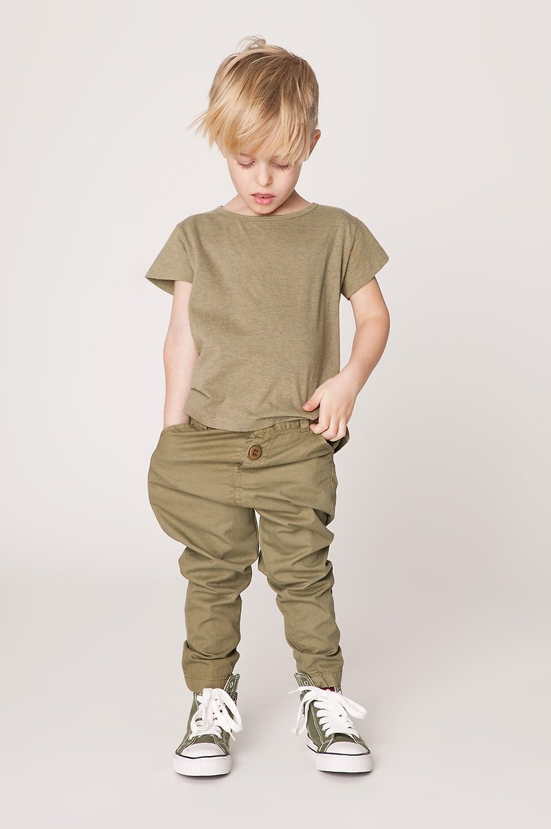 【Lovelybaby有机棉】瑞典有机棉童装休闲长裤 9岁至12岁 橄榄绿 - 童装裤 - 棉．麻 绿色