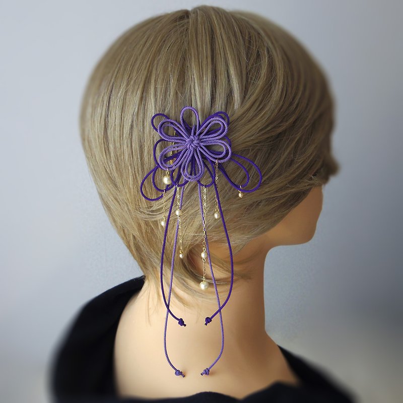 ヘアコーム小　密、其レハ - 发饰 - 聚酯纤维 紫色