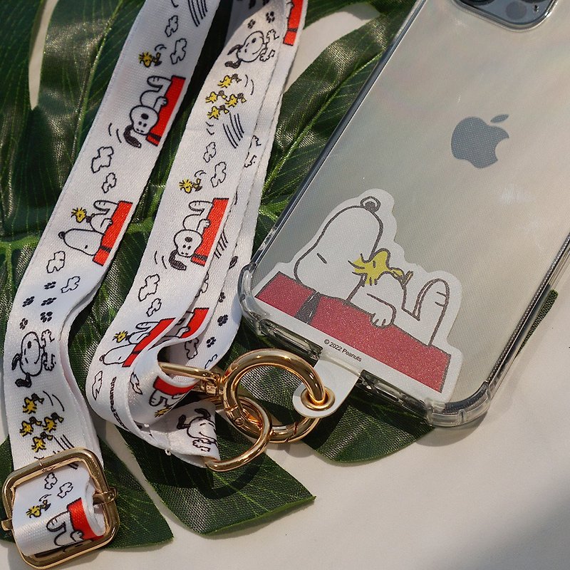 Snoopy 史努比 多功能手机夹片挂绳组 手机挂绳夹片 - 红屋白 - 手机配件 - 其他材质 白色