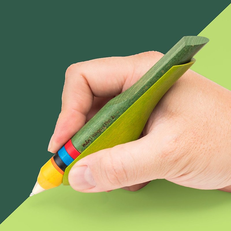 啄墨2.0【五色鸟】单笔 + 笔座 - 兼具摆饰与书写的原木手工艺笔 - 其他书写用品 - 木头 
