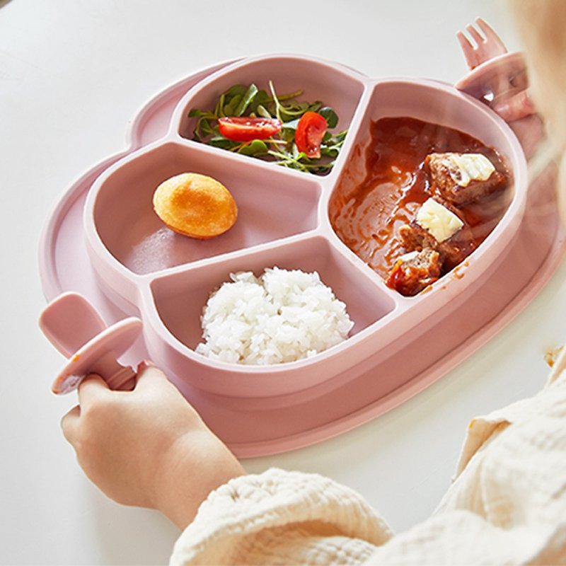 韩国儿童餐具-硅胶防滑餐盘 - 儿童餐具/餐盘 - 硅胶 