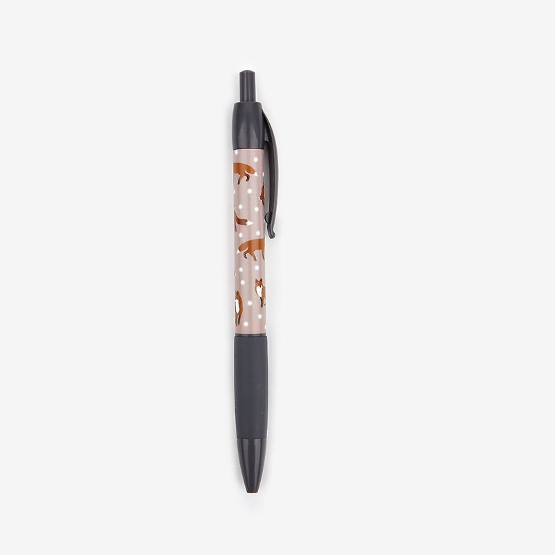年历好朋友-0.38 中性原子笔-04 狐狸(黑色),E2D29816 - 圆珠笔/中性笔 - 塑料 咖啡色