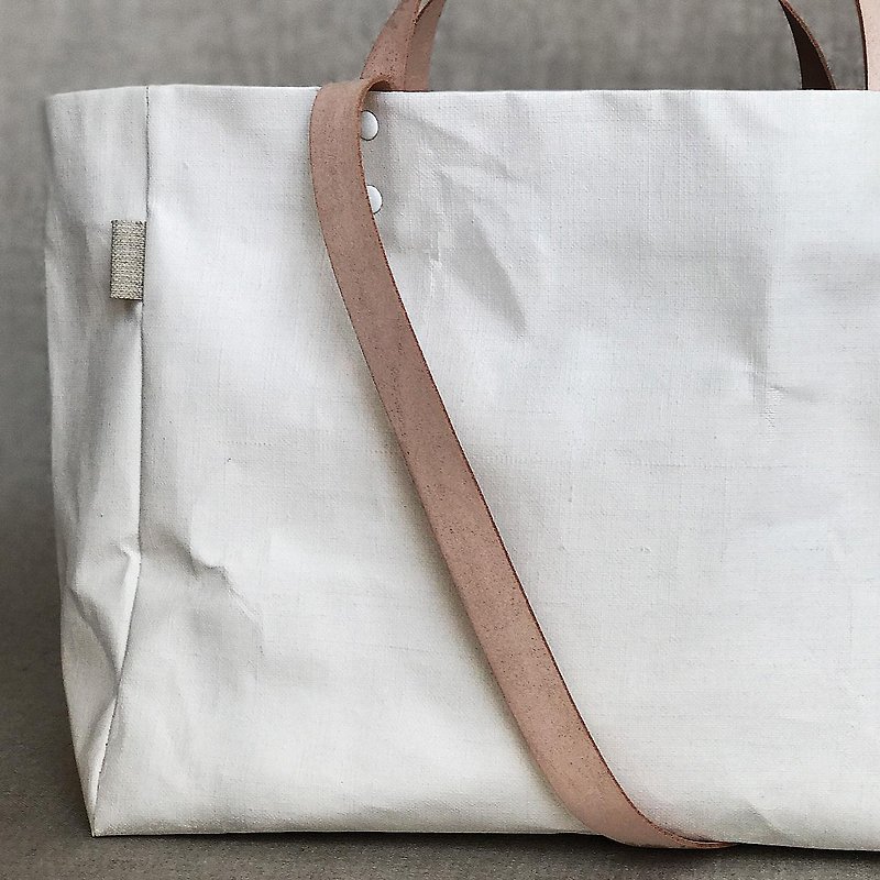 Tote Bag F4_SL - 手提包/手提袋 - 棉．麻 白色