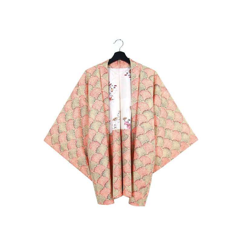 Back to Green::日本带回和服 羽织 交错毛球 vintage kimono (KC-02) - 女装休闲/机能外套 - 丝．绢 